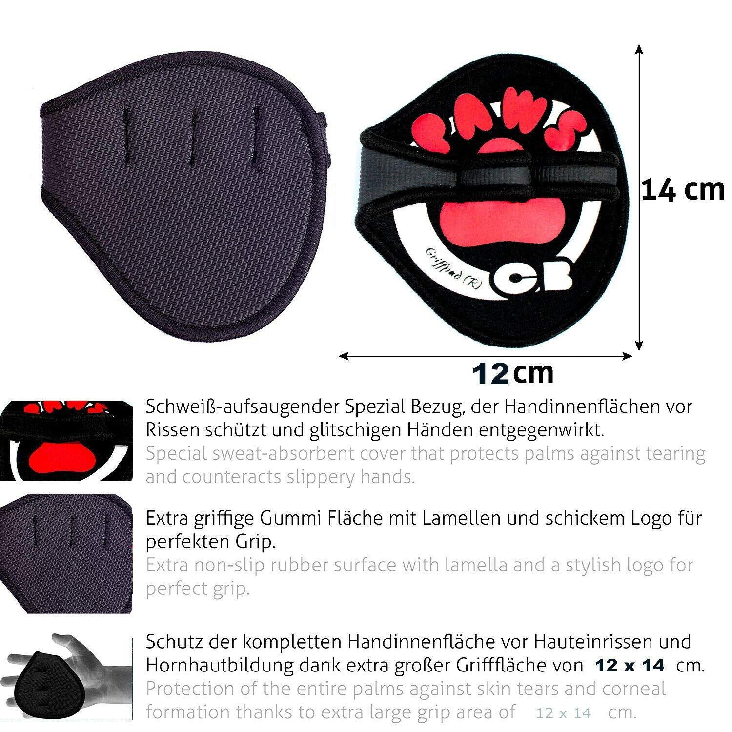 EIHI Griffpolster 1 Paar - Alternative Zu Trainingshandschuhen Für Klimmzüge & Krafttraining