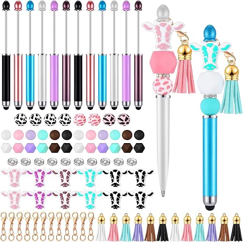 Gueevin 12 lápices capacitivos de plástico con muchos colores surtidos de silicona, 2 en 1, con punta de lápiz digital de tinta negra, adecuado para