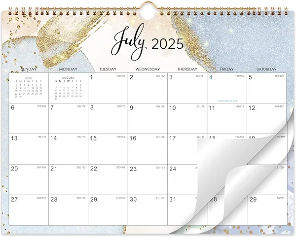 2025-2027 Wall Calendar - 2 Year Wall Calendar 2025-2027 from Jul. 2025 to Jun. 2027, 24 Months Calendar with Blank Blocks and Julian Dates, 14.5" x 11.5"