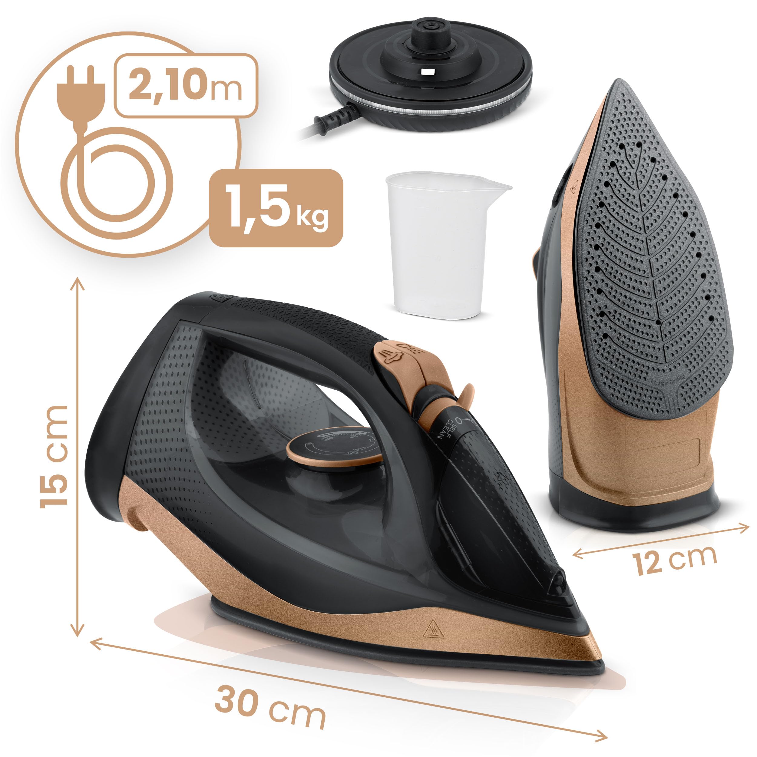Berdsen Fer à Vapeur - 2600W avec Support de Charge 9in1 - Revêtement Céramique - Réservoir D'eau 320 ml - Socle De Recharge