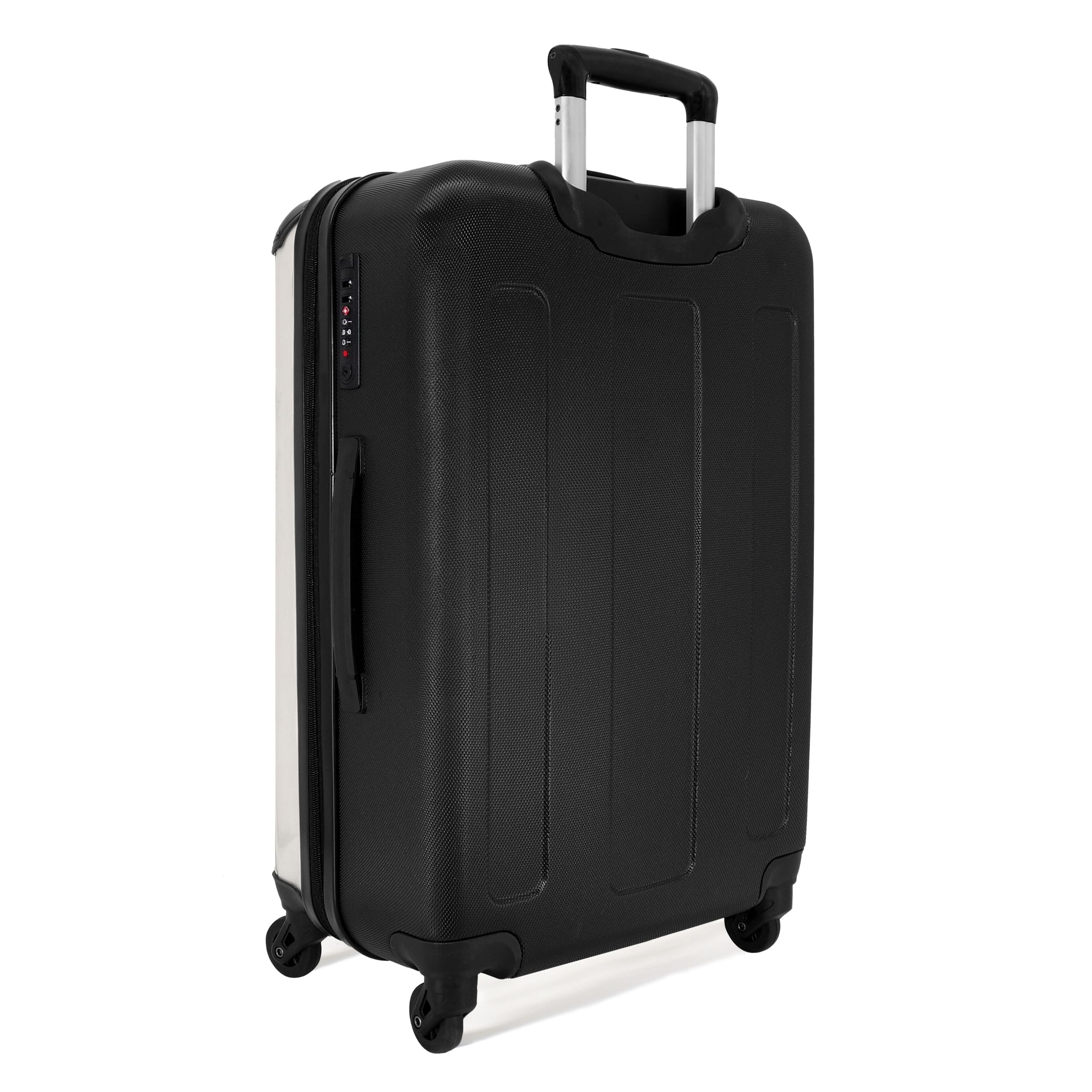 NoBoringSuitcases.com® Trolley Bagaglio a Mano 55x40x20, Bagaglio da 10 kg con Ruote, Valigia Rigida Leggera, Trolley Cabina con Paillette Dorate, Disponibile in 6 Design, Valigia per Aereo