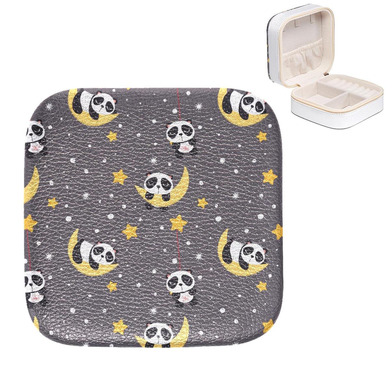 Organisateur de bijoux pour bagues et colliers panda lune