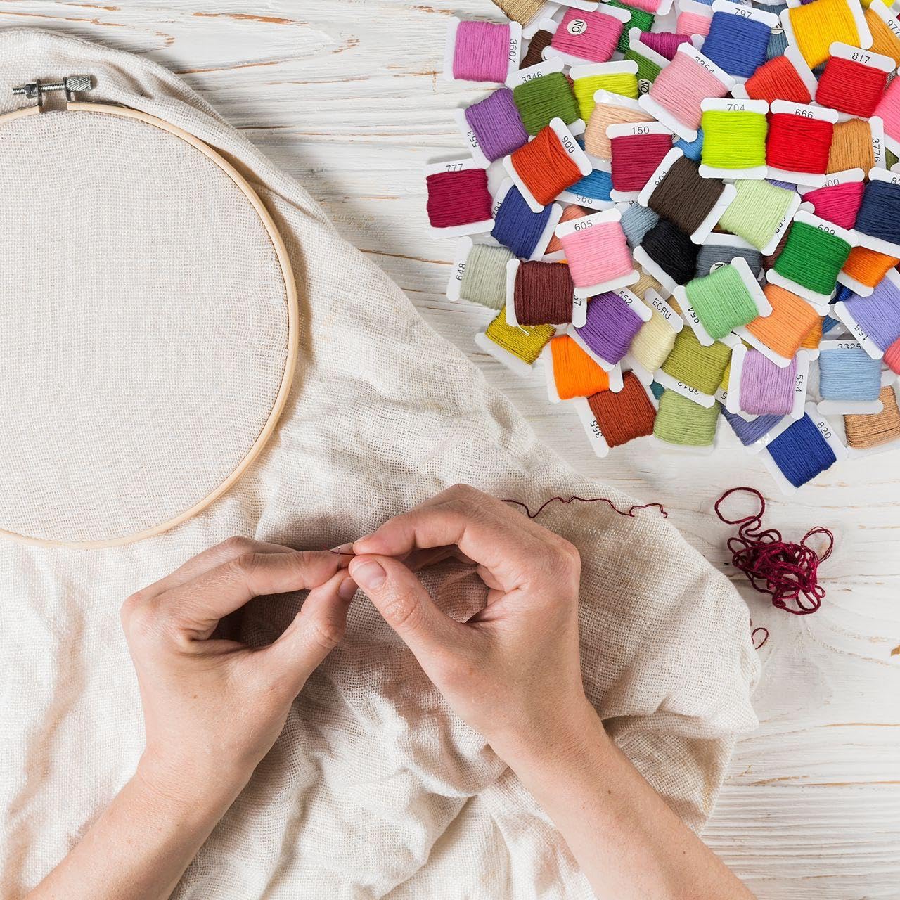 Embroidery Floss Kit - 108 Colors & Metallic Threads -5