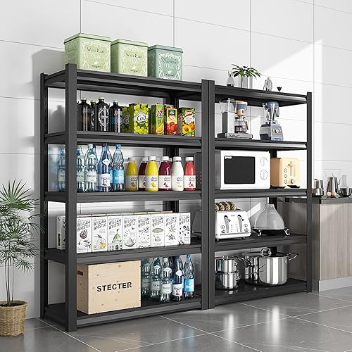 Miniatura 3 de STANI Estantería de garaje resistente para almacenamiento de garaje, estantería de metal de 5 niveles, estante de almacenamiento de garaje