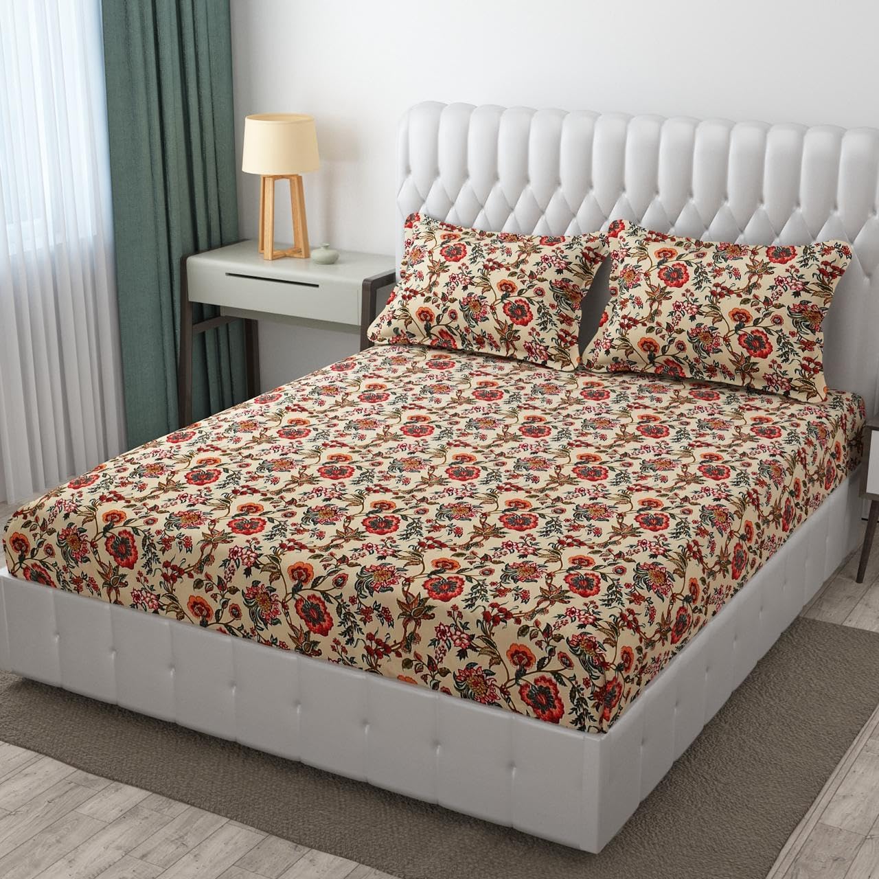 See full amazon price history chart for RRC Super Soft Microfiber Cotton 144 TC Fitted Bedsheet with 2 Pillow Covers,60X78(Inches) Elastic On All Around Side to Grip The Mattress RRC Super Soft Microfiber Cotton 144 TC Fitted Bedsheet with 2 Pillow Covers,60X78(Inches) Elastic On All Around Side to Grip The Mattress (B0D4JS8RCT) Amazon Price History, Amazon Price Tracker