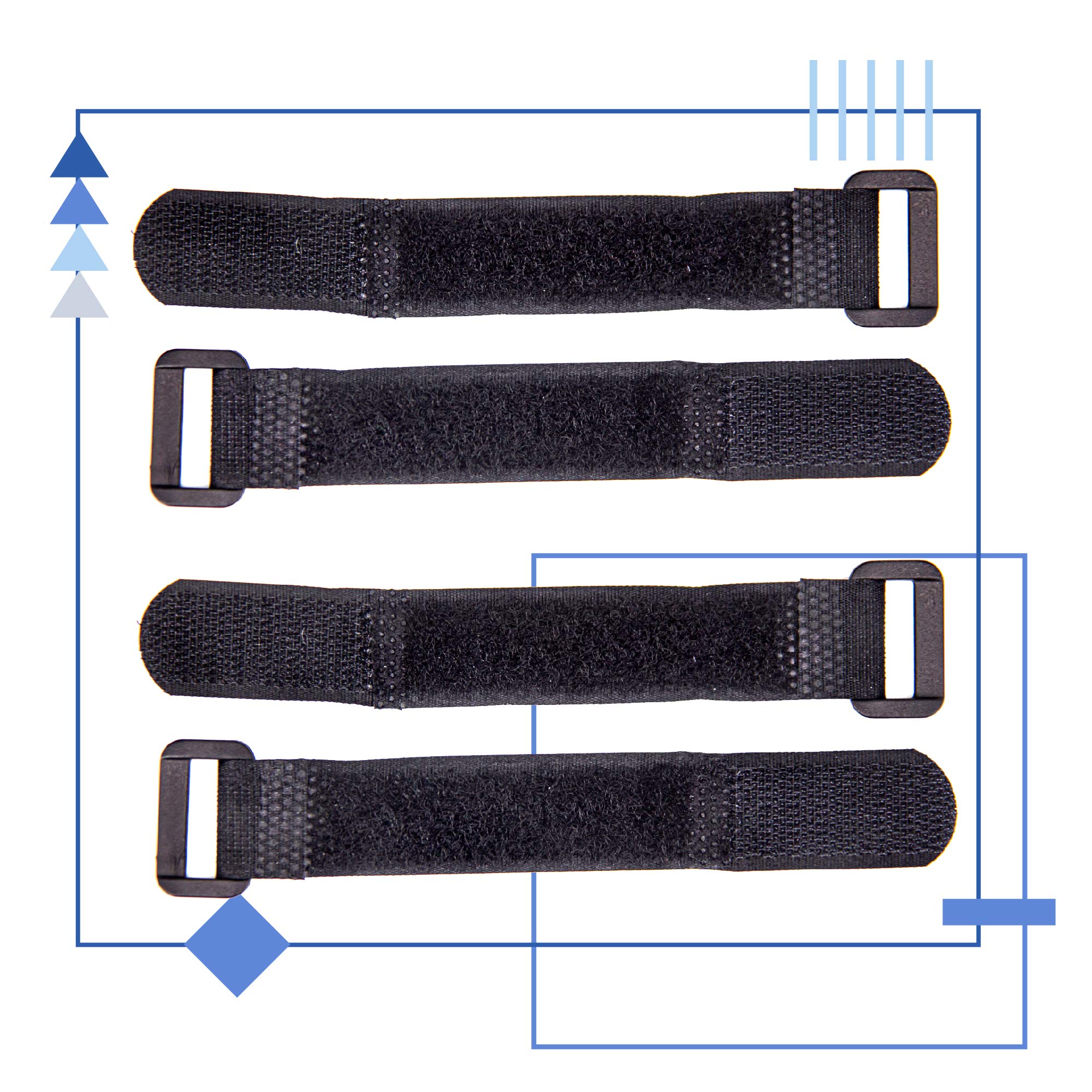 10 Fascette Fermacavo Riutilizzabili 300mm X 25mm, Diametro Regolabile 45-80mm, Per Organizzare Cavi, Adesive E Resistenti - 5