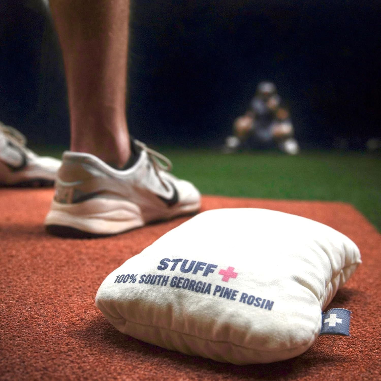 Stuff Plus Premium Large Square Rosin Bag | Grip Enhancer for Baseball | HIGH TACK | Georgia Grown | Rock/Powder Blend