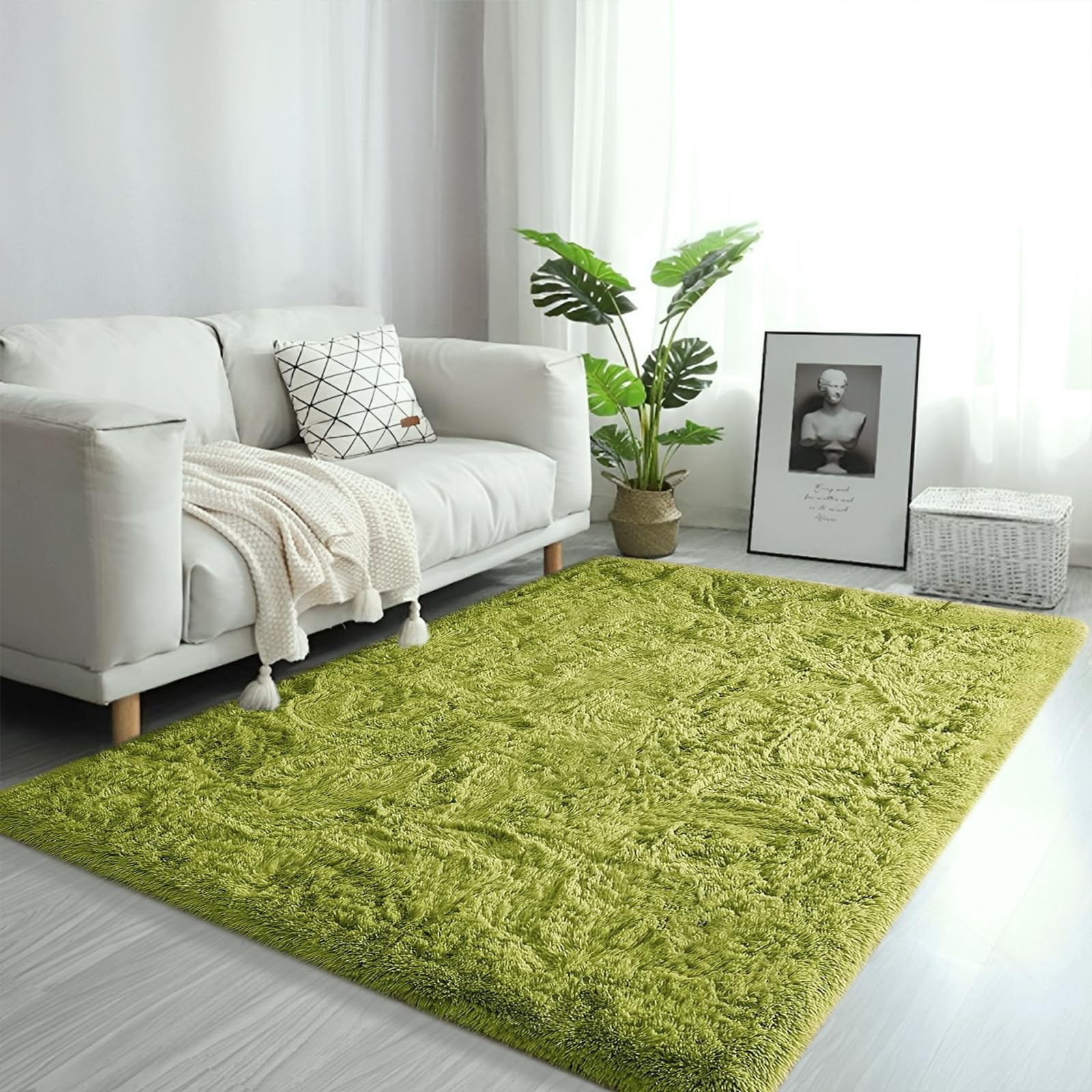 ラグ ラグマット 絨毯169×237cm 唐三彩 デザイン グリーン Amazon | AIMECOグラスグリーンの ラグ 北欧 カーペット ふわふわ