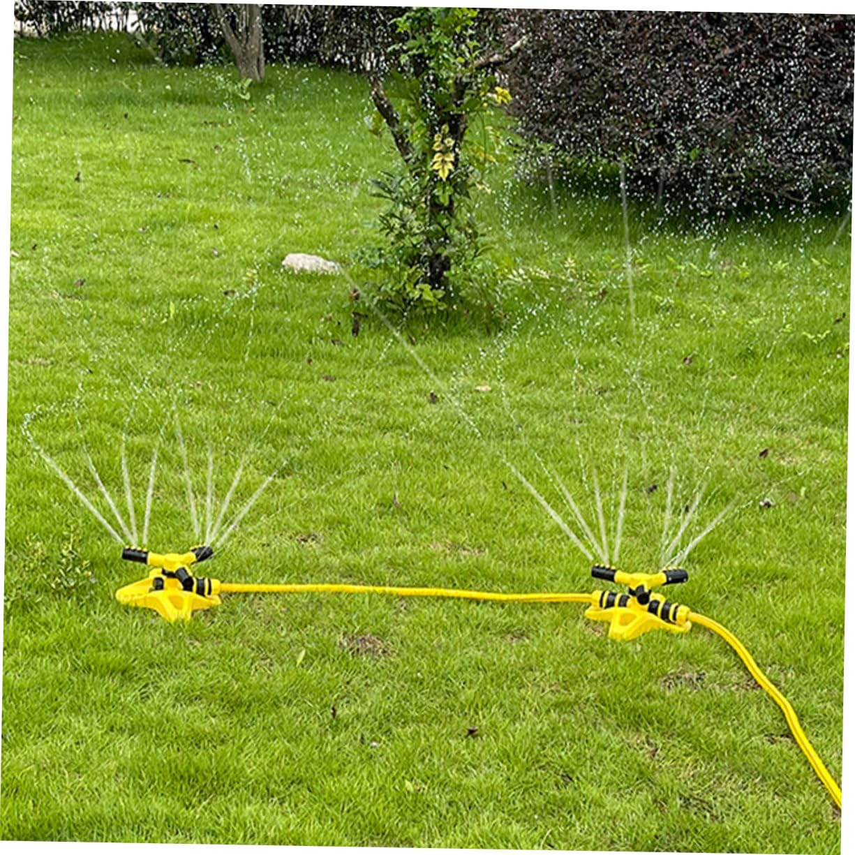 3 Pièces Arroseur de Jardin Automatique Irrigation Rotatif pour Gazon Outil de Pulvérisation Durable Étanche pour Arrosage Plantes Pelouses