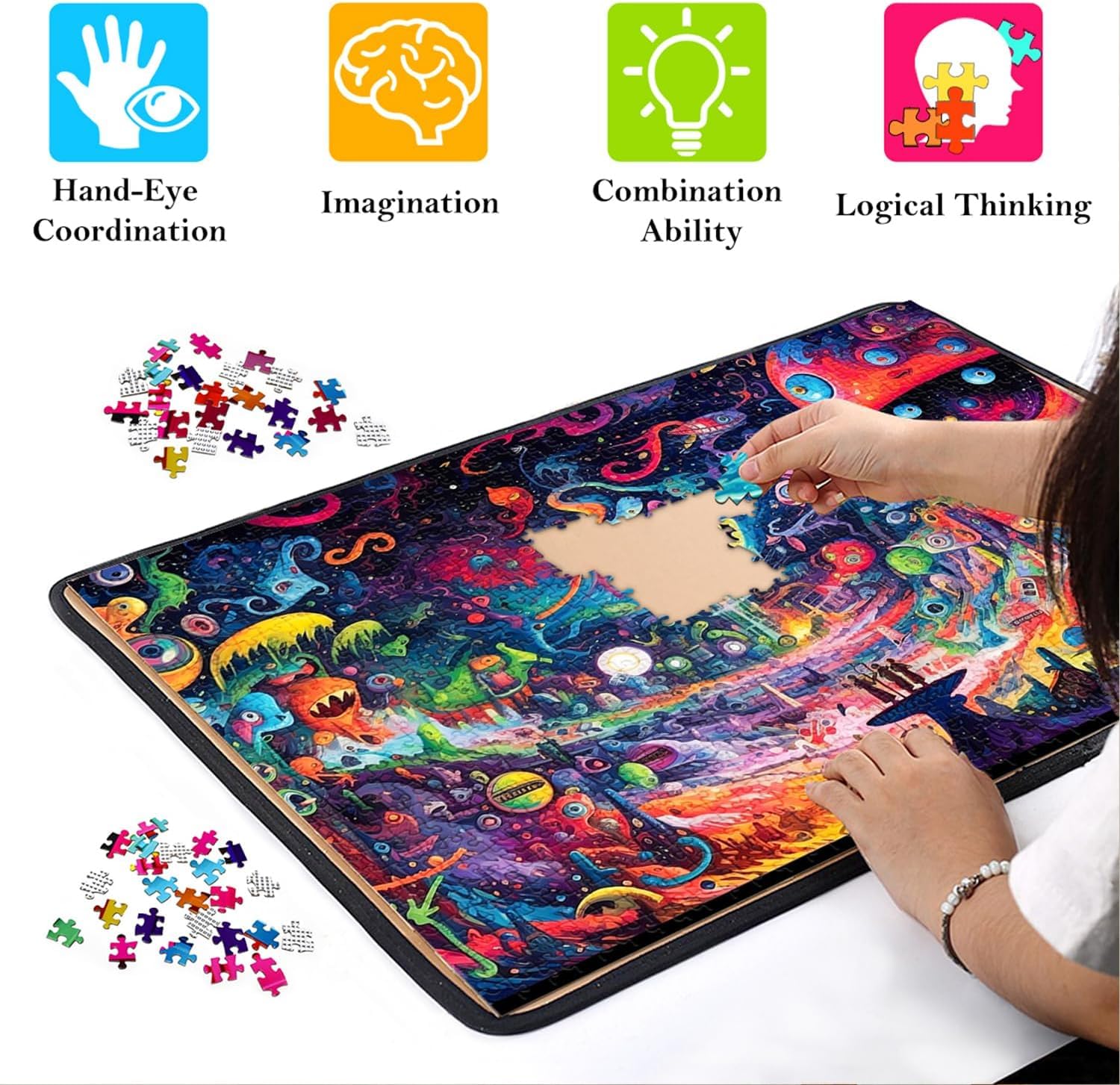 Jigsaw puzzles for adults 1000 Puzzles 1000 Pieces for Adults Piece Puzzle Challenging Game for The Whole for Women Gifts for Men jigsaw puzzle Theme:Fantastic alien world - Image 4