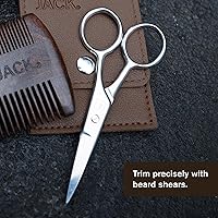 Vista 2 de Every Man Jack Beard Grooming Tool Gift Set for Men – Includes Dual-Tooth Comb, Beard Brush, Stainless Steel Shears & Mini Comb – Travel Friendly &