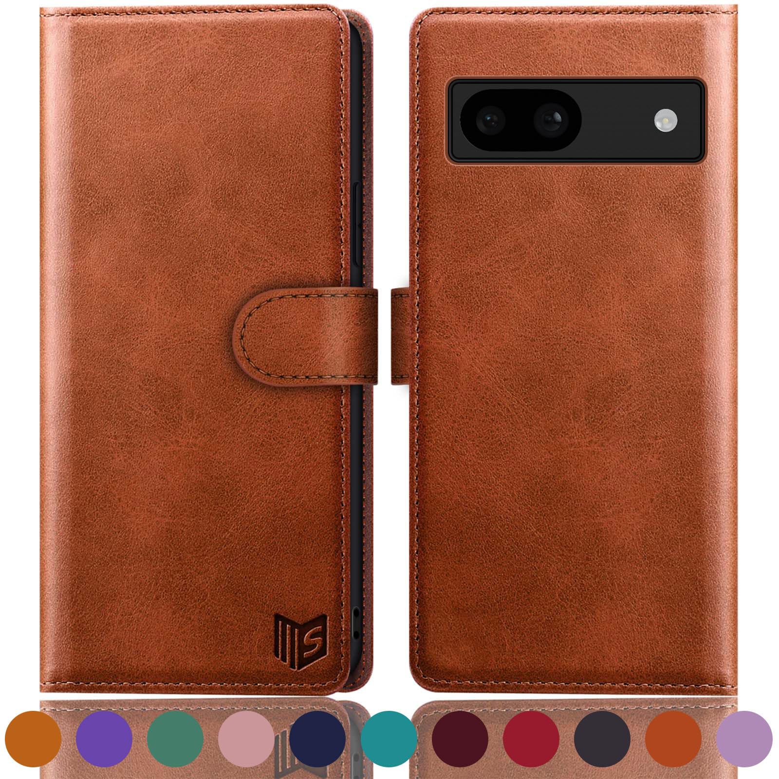 SUANPOT for Google Pixel 8A Wallet case with RFID Blocking Credit Card Holder,Flip Book PU Leather Protective Cover Women Men for Pixel 8A Phone case