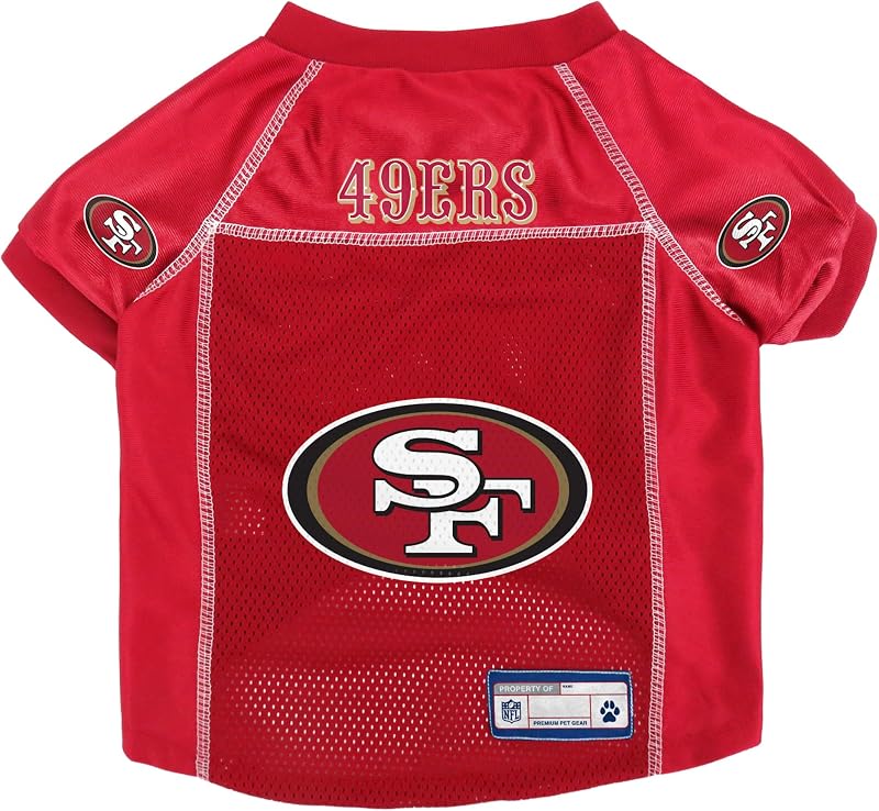 Camiseta para Cães e Gatos San Francisco 49ers Littlearth, Poliéster, X-Small