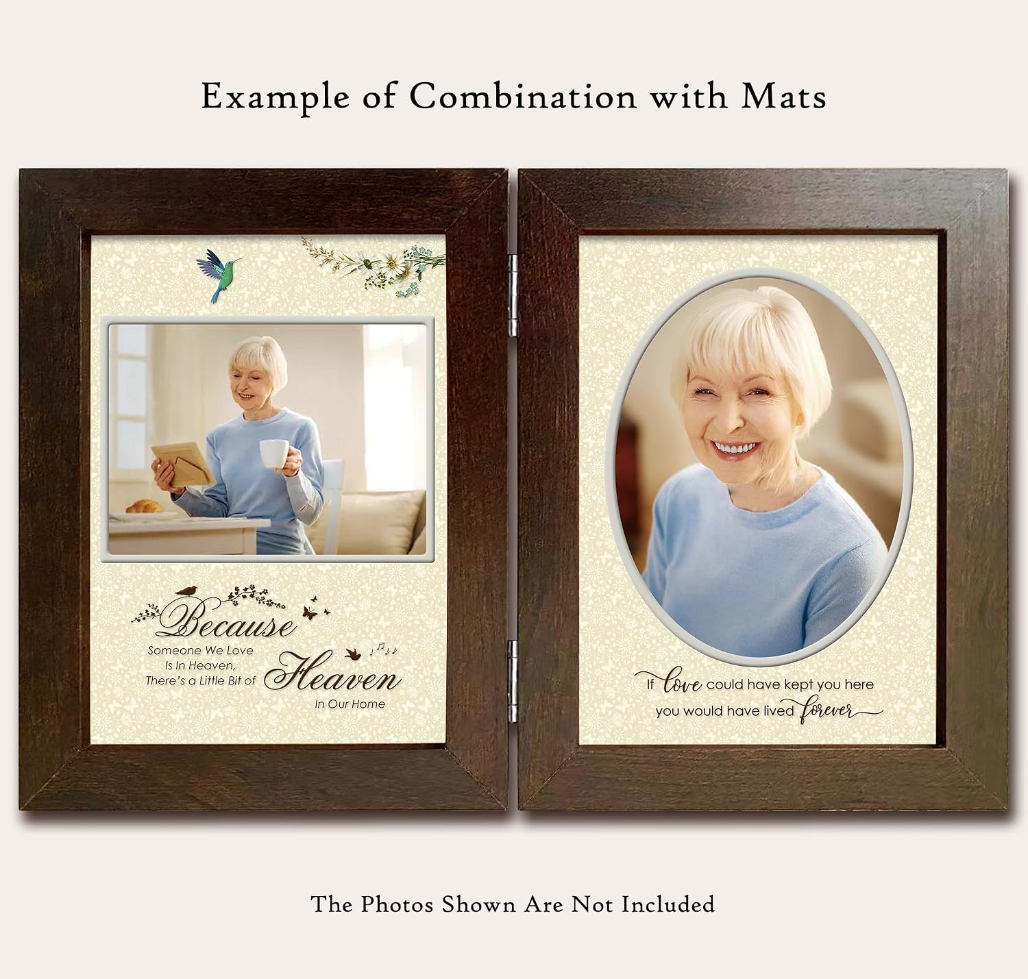 A'arkaJ Memorial/Remembrance Picture Frame – Celebration of Life - Memorial Gift Sympathy Gift for Loss of Loved One (8 Mats Included)