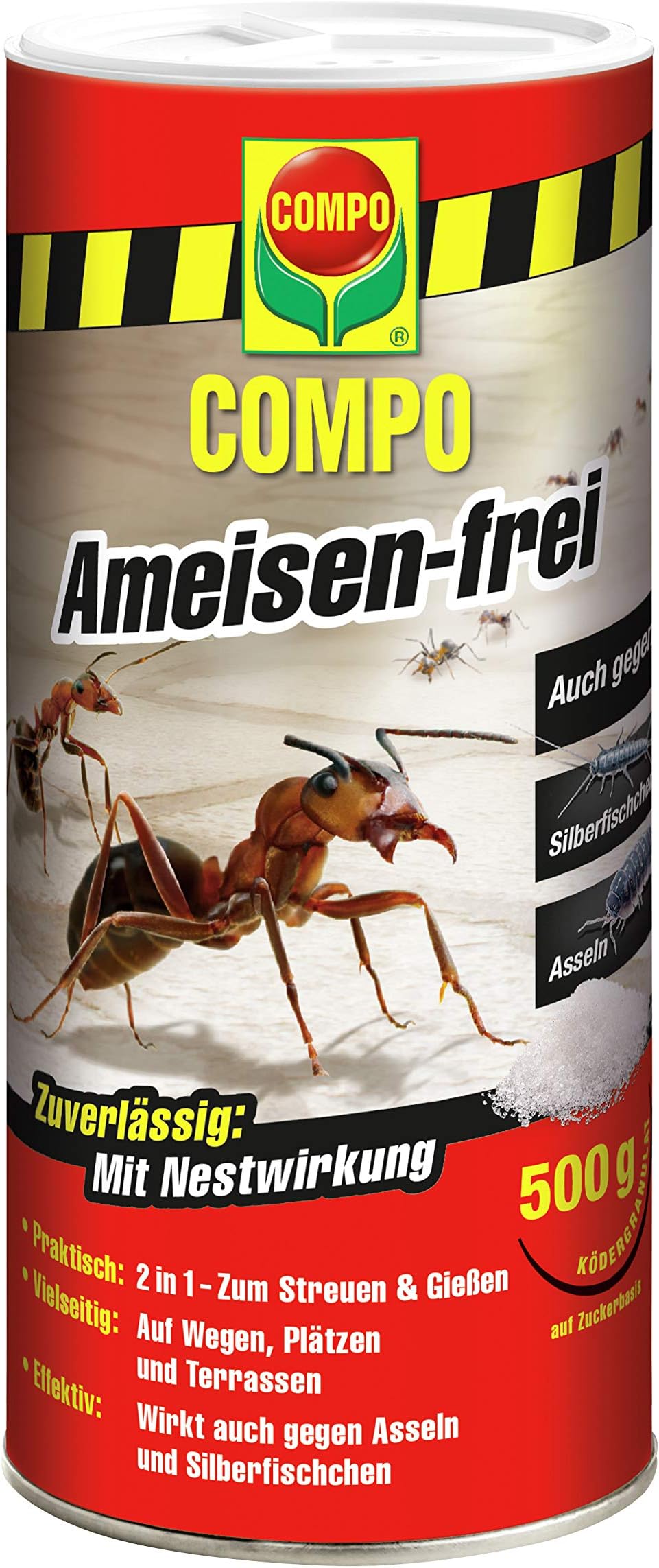 Compo Ant-Free Ant Killer, Bait Granules for Ants, Woodlice and Silverfish, 500 g, Not Harmful to Bees
