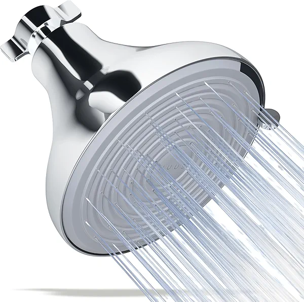 NUUD Filtered Shower Head - Removes Chlorine, Heavy Metals & Contaminants for Healthier Scalp Skin & Hair | Protects Colored Hair & Soothes Dry Skin - High Pressure Shower Head Filter - Chrome