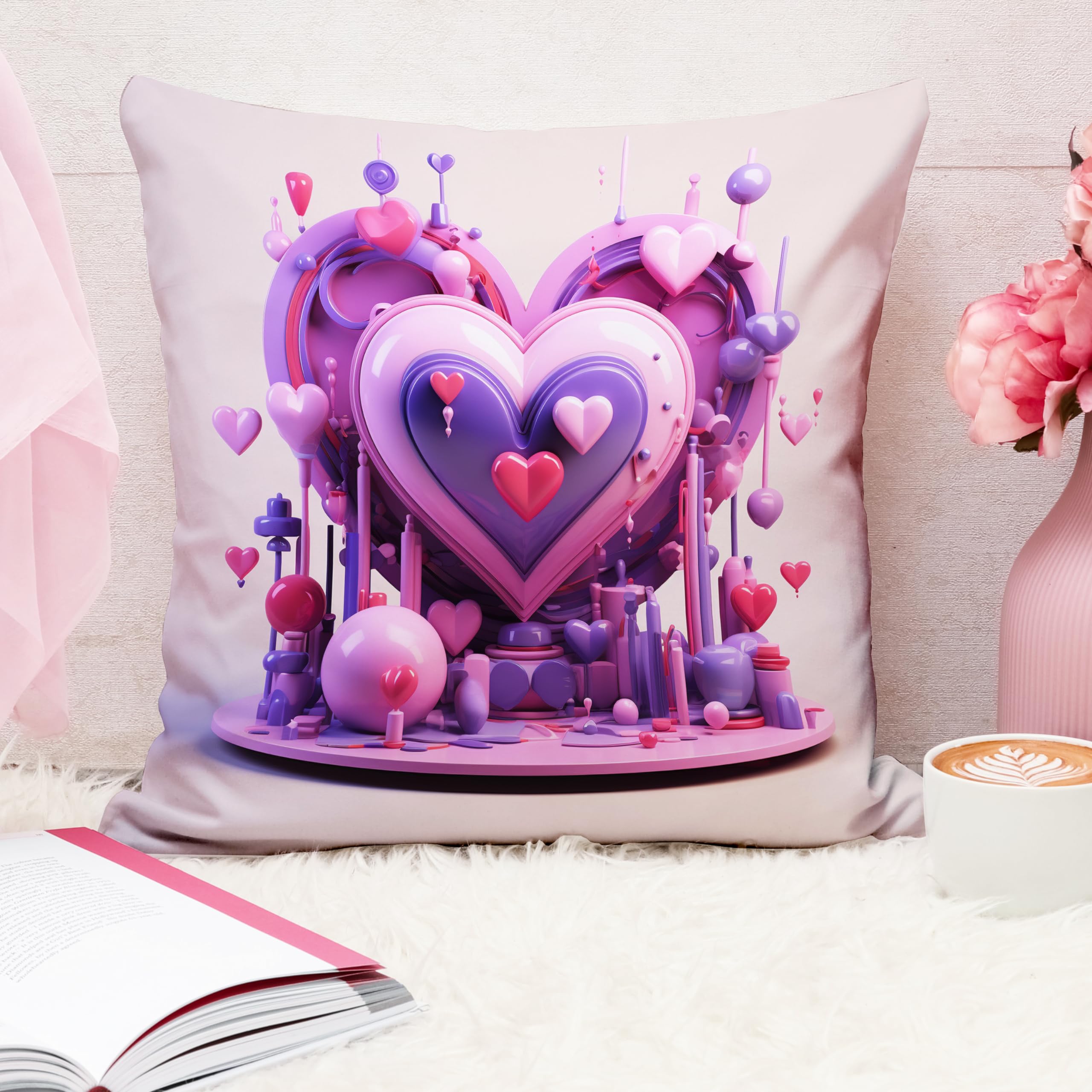 STITCHNEST Valentine Gift for Boyfriend Girlfriend Husband Wife Couples Girls Boys Printed Jute Cushion Cover, Set of 1 (16x16 Inches) (B0CR1LMXPH) Amazon Price History, Amazon Price Tracker