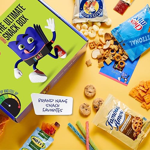 Miniatura 3 de I AM Snacky - Caja de aperitivos paquete variado de cuidado + tarjeta de felicitación - SNACKY'S SOCIAL SAMPLER (60 unidades) Cesta de regalo de