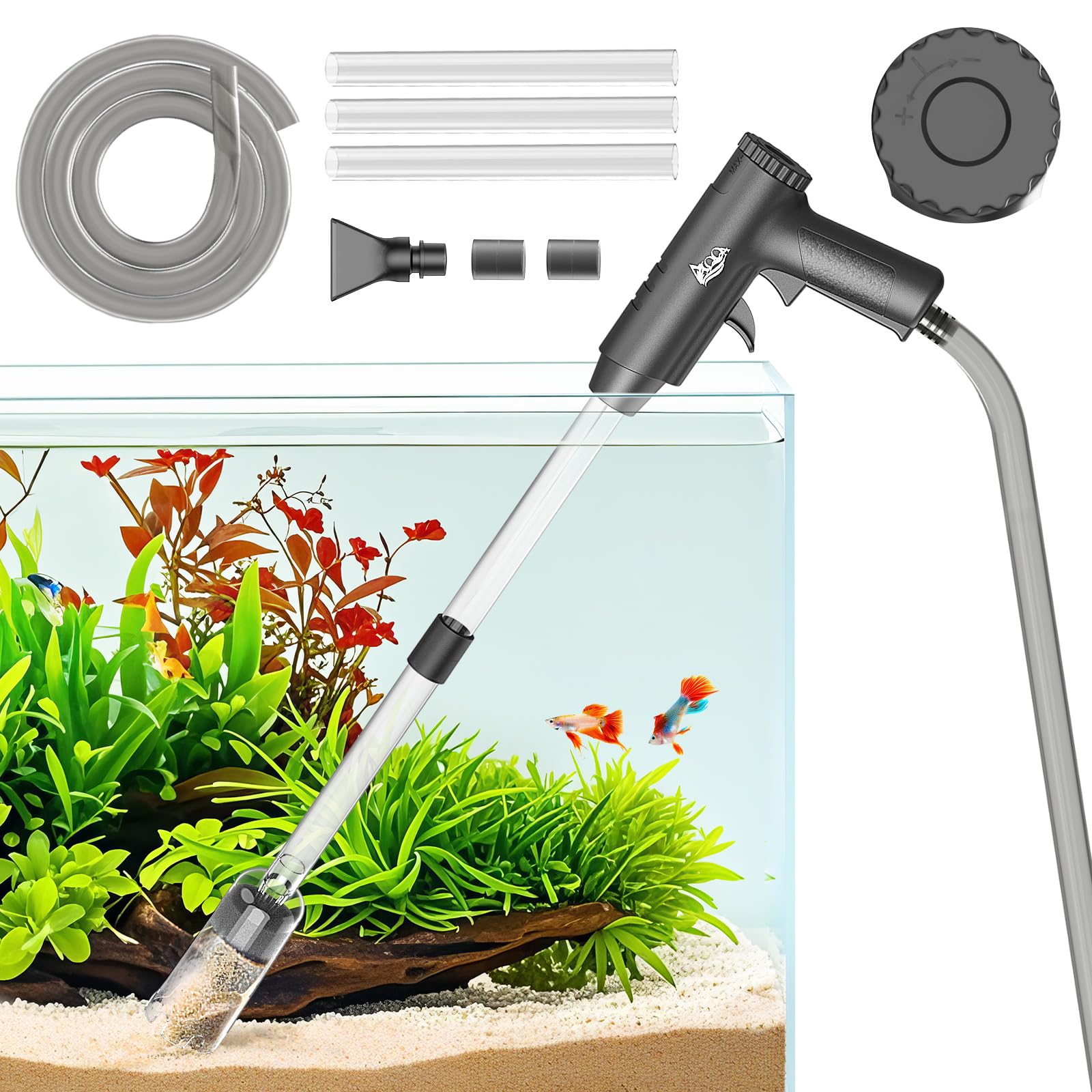 水槽 daisukemen Amazon | AQQA 水換えポンプ 水槽 水換え 流量調節可能 砂利掃除 水槽