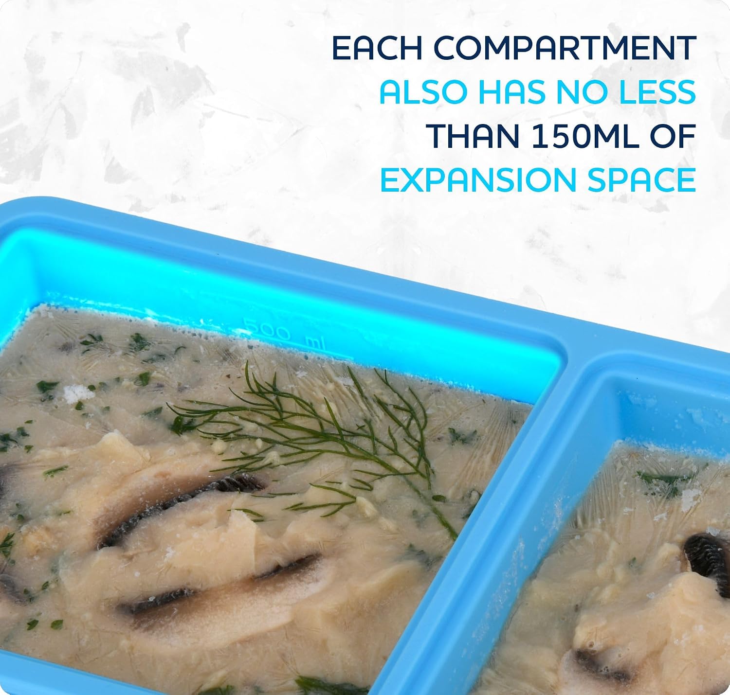ZIP STANDING Silicone Food Storage Bag And 2 cup Silicone Freezer Trays With Lid, Soup Freezer Container,Large Ice Cube Molds With Reinforced Steel Ring Top Perfect for Freezing Soups, Lasagnas, Casse