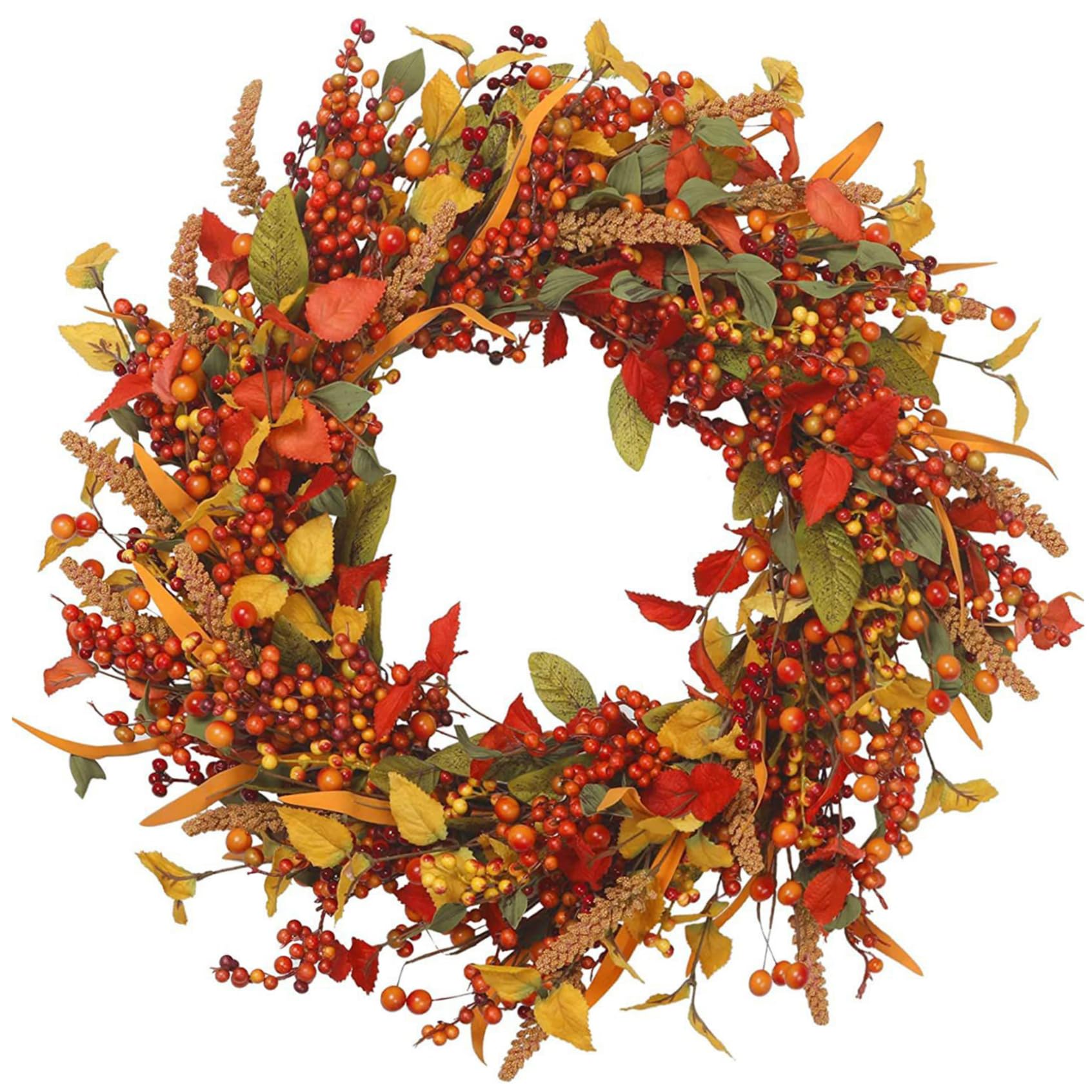 Couronne de porte d'automne pour célébrer les récoltes et Thanksgiving