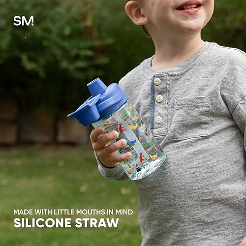 Miniatura 4 de Simple Modern Baby Shark - Botella de agua Summit de plástico Tritan para niños, taza sin BPA de 12 onzas con tapa cubierta a prueba de fugas para