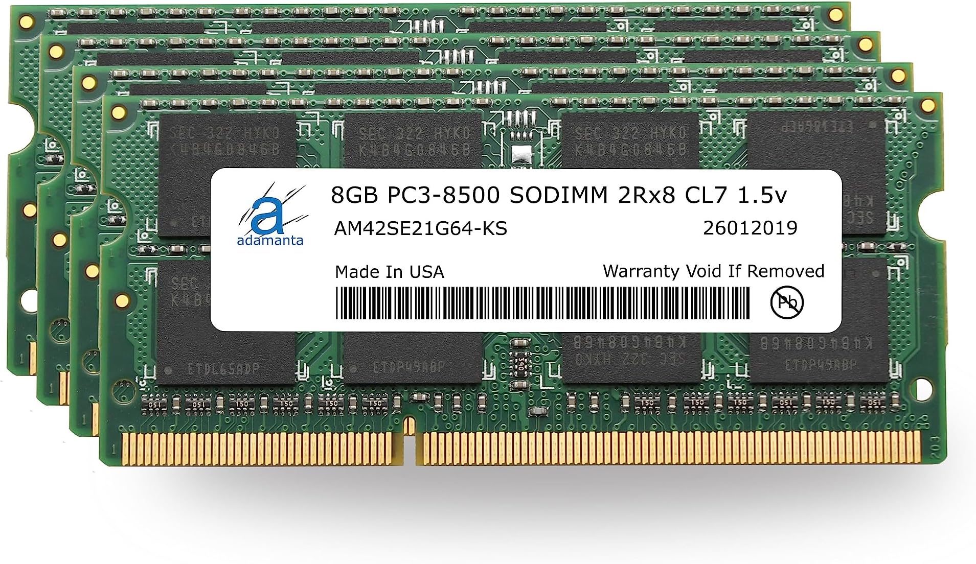Adamanta 32GB (4x8GB) Apple Memory Upgrade for Late 2009 iMac 27" Model 11,1 only with i5 or i7 Processor DDR3 1066Mhz PC3-8500 SODIMM 2Rx8 CL7 1.5v RAM
