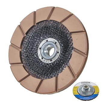 5" Ceramic Bond Diamond Cup Wheel for Concrete, 5/8-11, 400 Grit | Transitional grinding disc for smooth scratches, stains, gouge, edges, tight spaces, lightweight