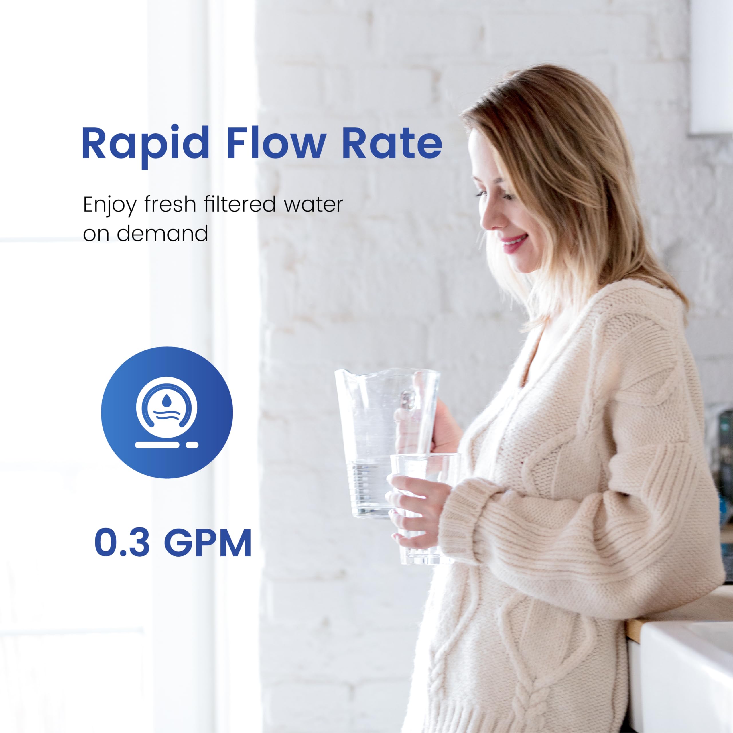 Waterspecialist Filter Replacement for All Waterdrop Pitcher Filtration System Fits Waterdrop WD-PF-01A Plus Reduces Lead PFOA PFOS Chlorine — view 8