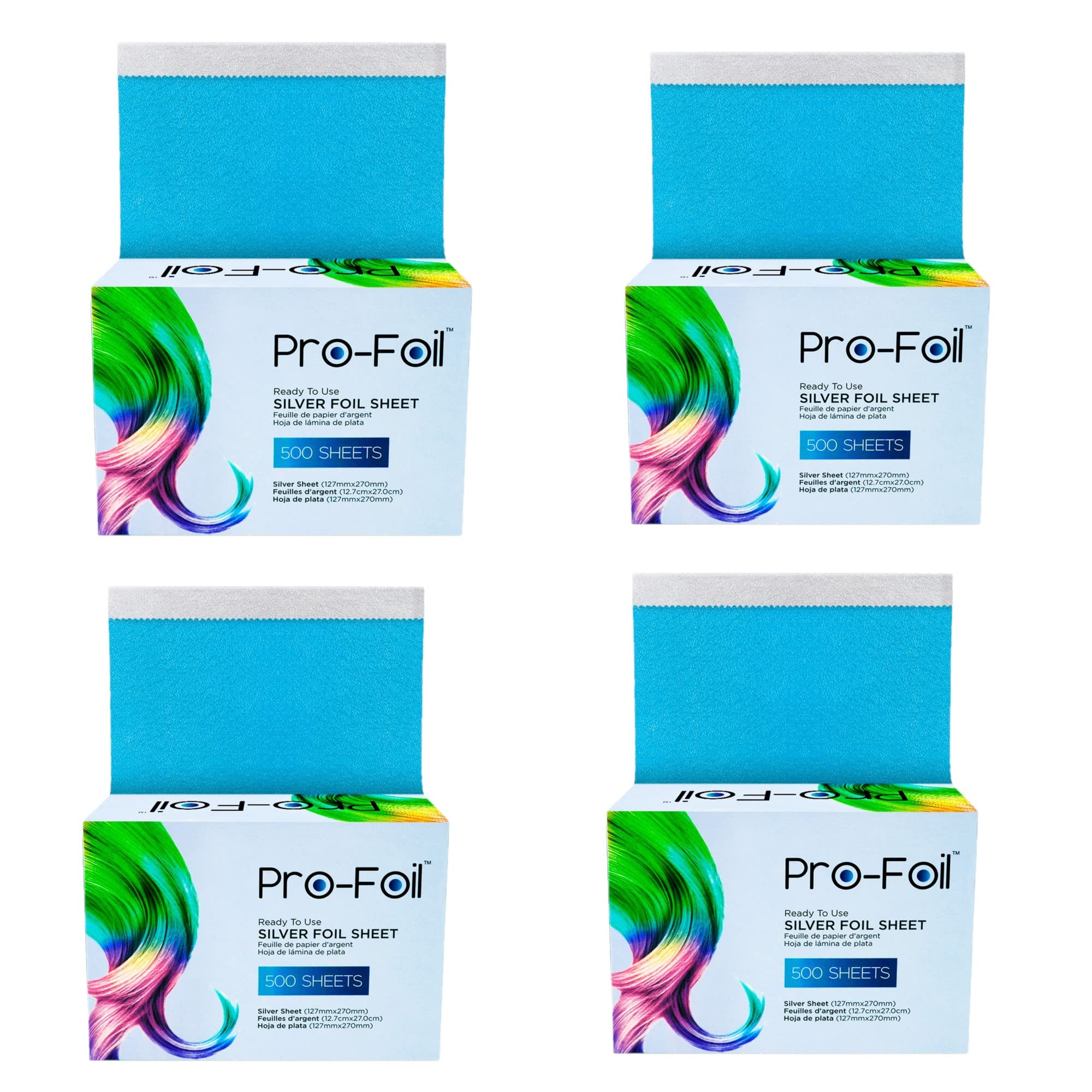 Just Home Blue Hair Highlighting Pop Up Foils 2000 Sheets, Pre – Cut for Bleaching, Coloring, Lightening, Styling, In-Built Dispenser for Professionals, Salons, Personal Use