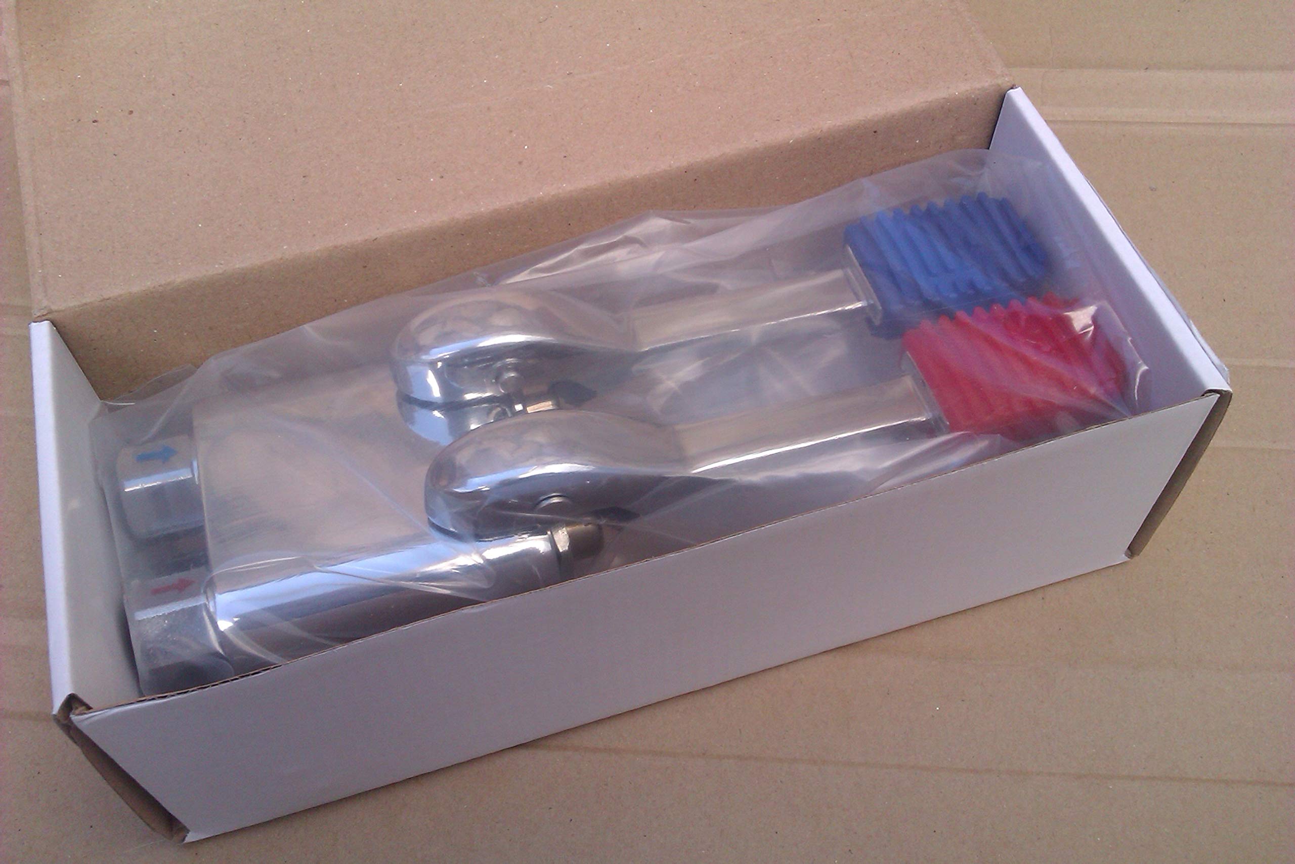 Pedal para grifo frío y caliente acero inoxidable. Alta calidad.