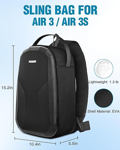 Miniatura 8 de Funda Air 3S, bolsa portátil para drone compatible con DJI Air 3, mochila de viaje para DJI RC 2/N3/N2, resistente e impermeable RC 2, funda de