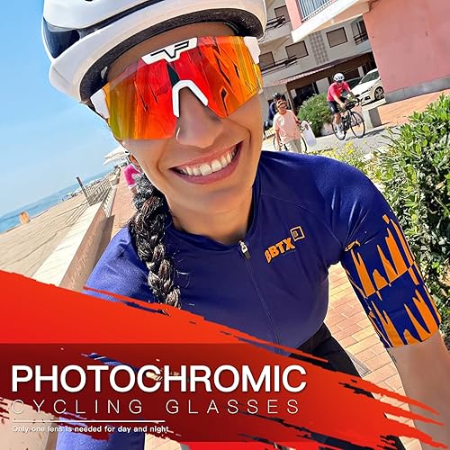 Miniatura 2 de KAPVOE Gafas de ciclismo fotocromáticas Gafas de sol deportivas de bicicleta de montaña Gases transparentes MTB Gafas hombres mujeres Bicicletas
