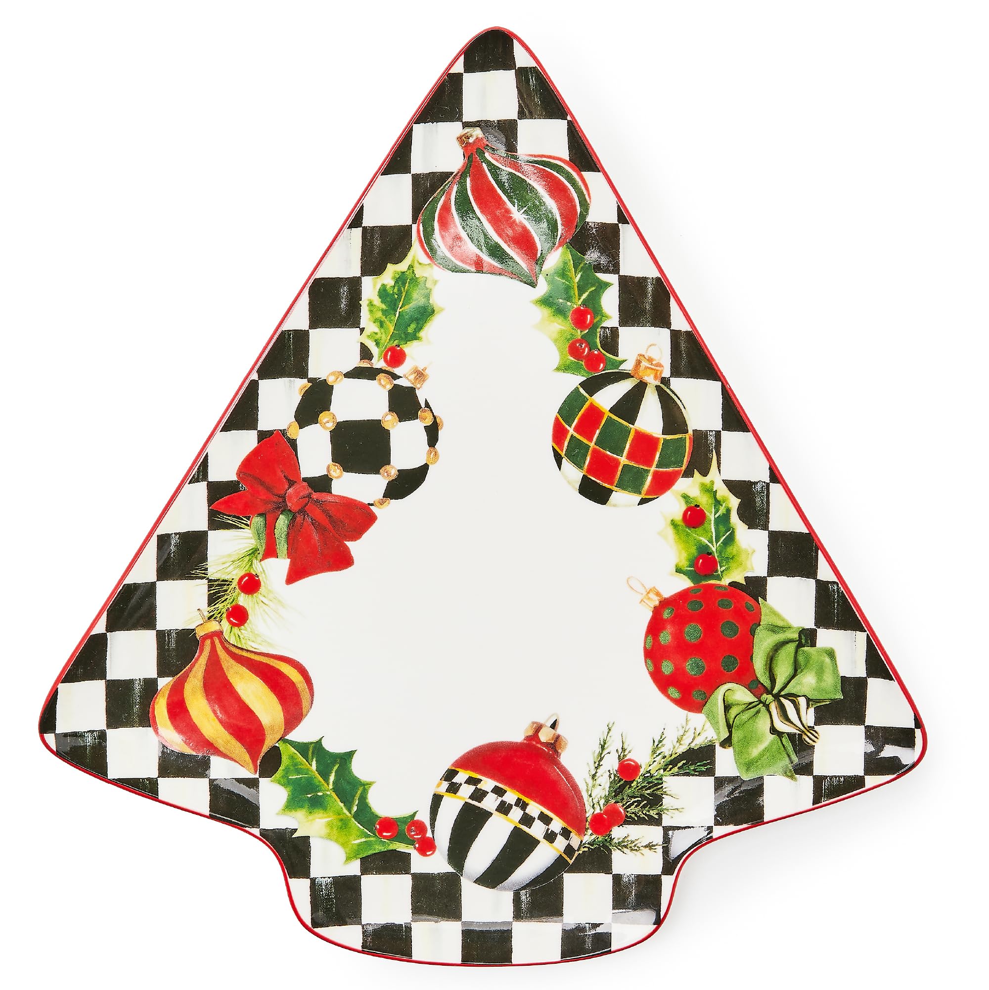 MacKenzie-Childs クリスマス トレー、茶碗2点セット MACKENZIE-CHILDS Deck the Halls Serving Platter, Holiday Tree