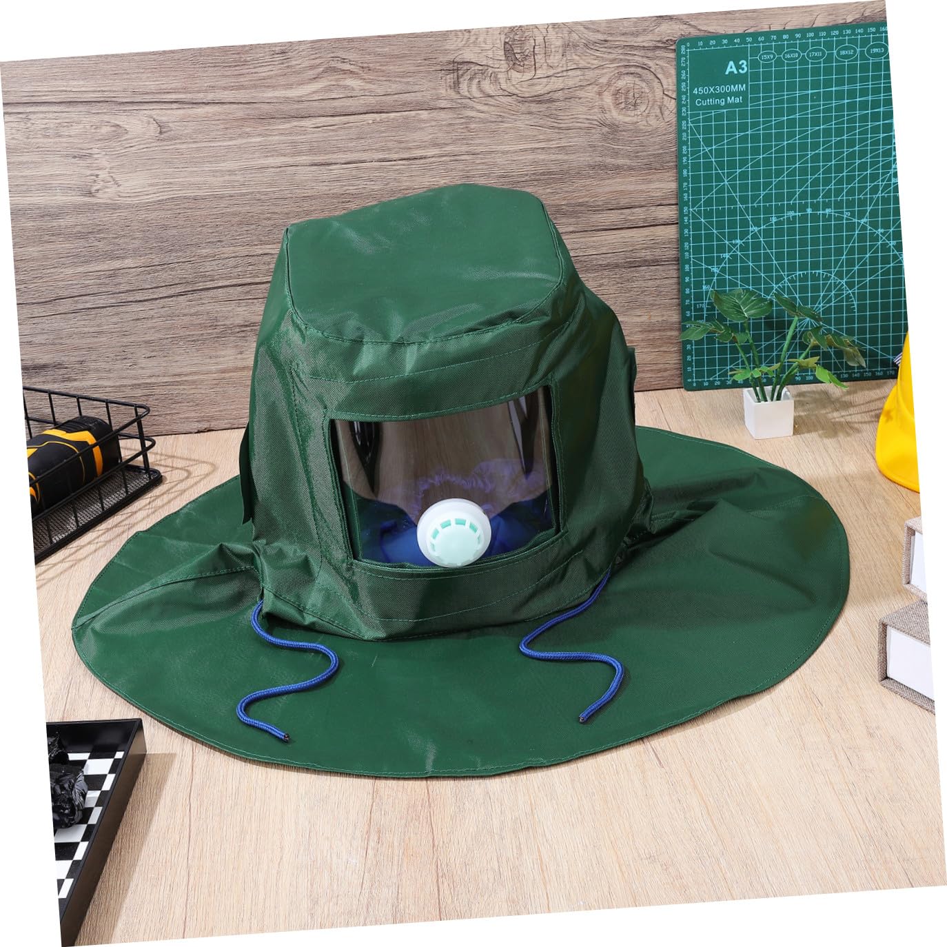 Lurrose Sandstrahlhelm mit Transparenter Acrylscheibe und Halsgummiband