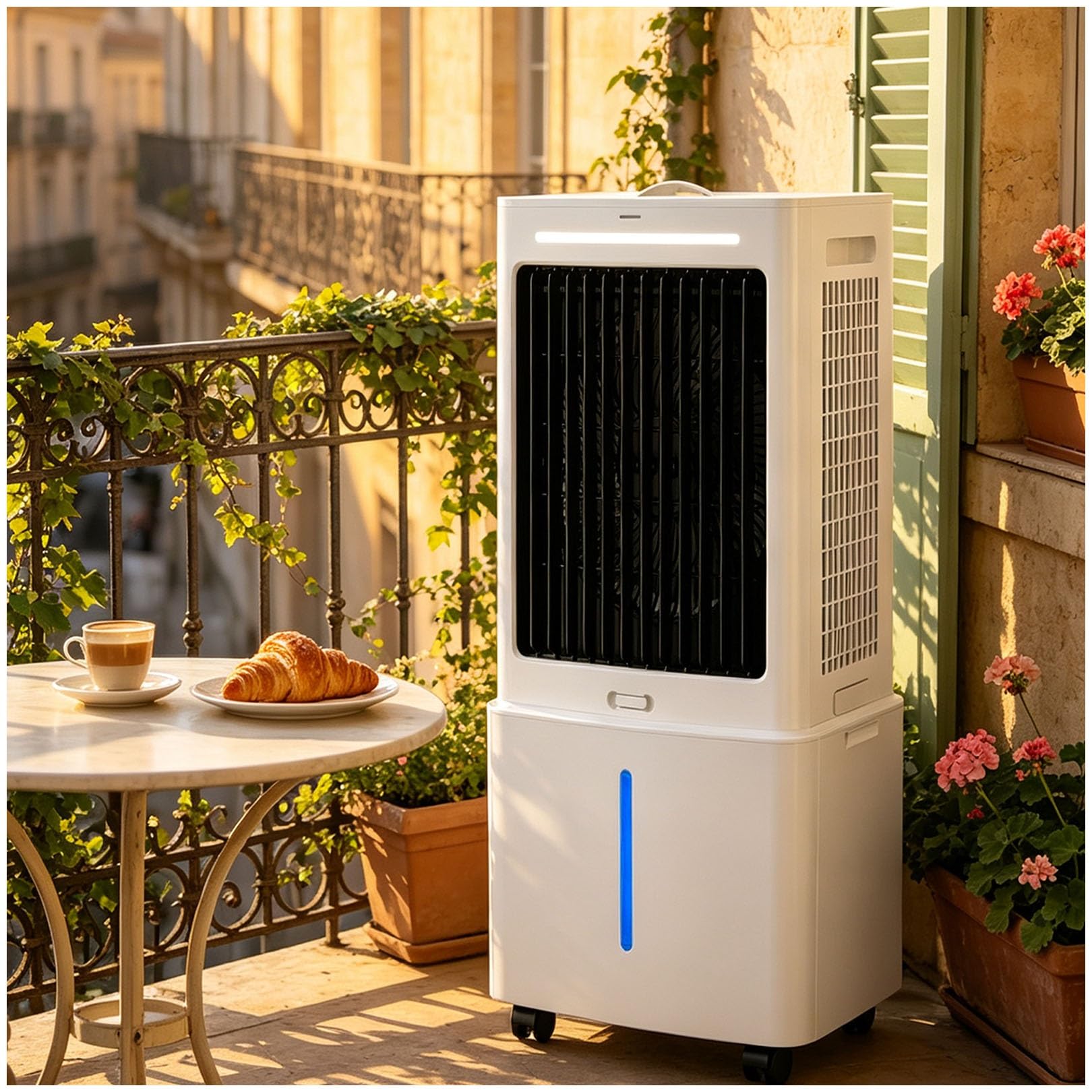 Evaporative Air Cooler with Large Tank, 25L Swamp Cooler, 1177 CFM, 3 Speeds, 120° Oscillation, Covers 160-215 sq ft for Home