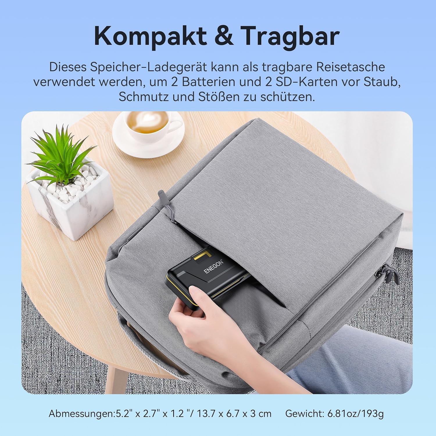 ENEGON NP-FW50 20W Dual-Akku-Schnellladegerät-Set (2 x 1800 mAh) für Sony Alpha ZV-E10, A6000, A6400, A6500, A6300, A5000, A5100, A55, A7, A7II, A7RII, A7SII,A7S,A7S2,A7R,A7R2 Kamera