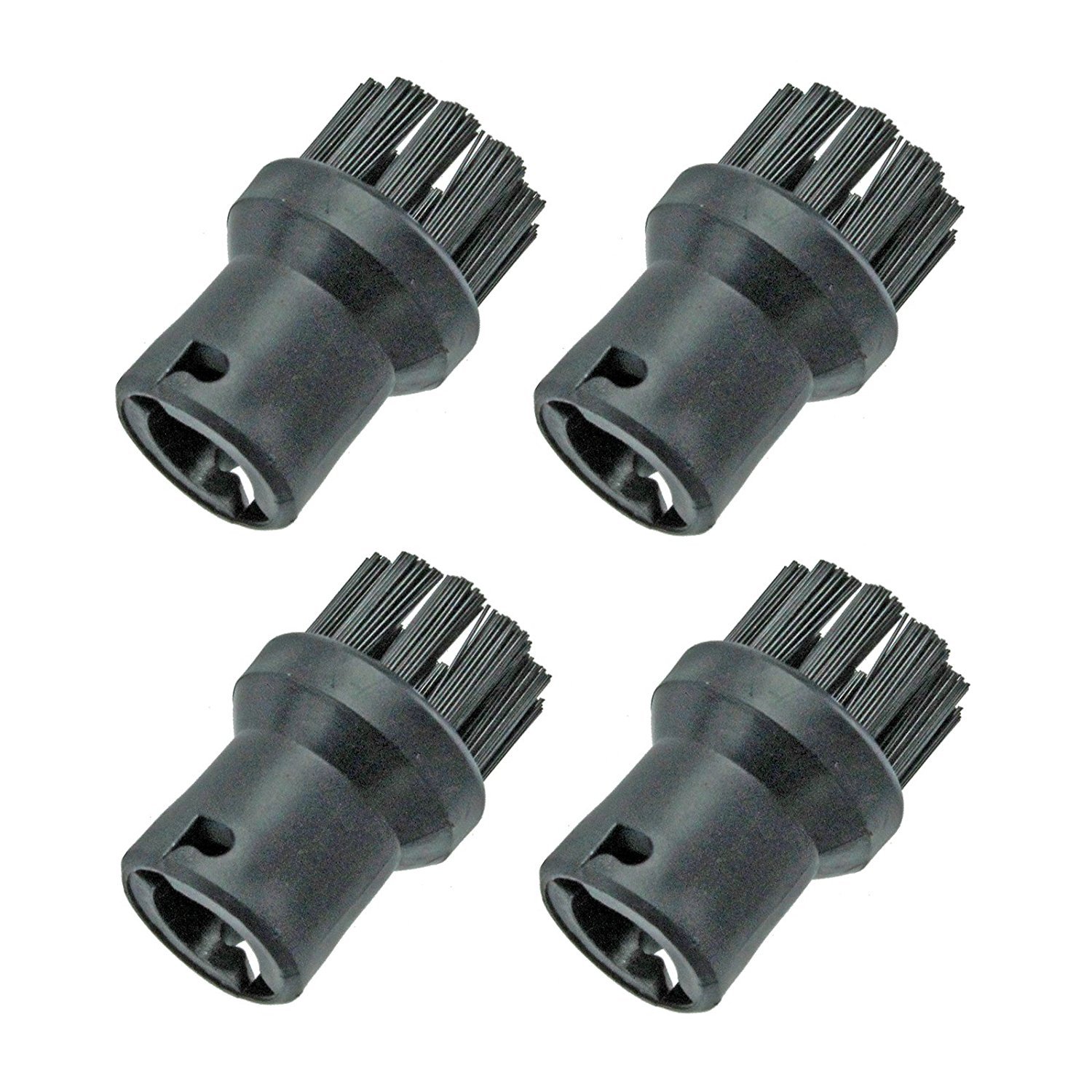 First4Spares Round Brush Nozzle Attachment Compatible With Karcher Steam Cleaners (Pack of 4)