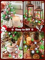 Vista 116 de Paquete de 2 guirnaldas de luces LED, funcionan con pilas, 5 m, 50 luces intermitentes, temporizador, impermeables, para habitaciones, bodas