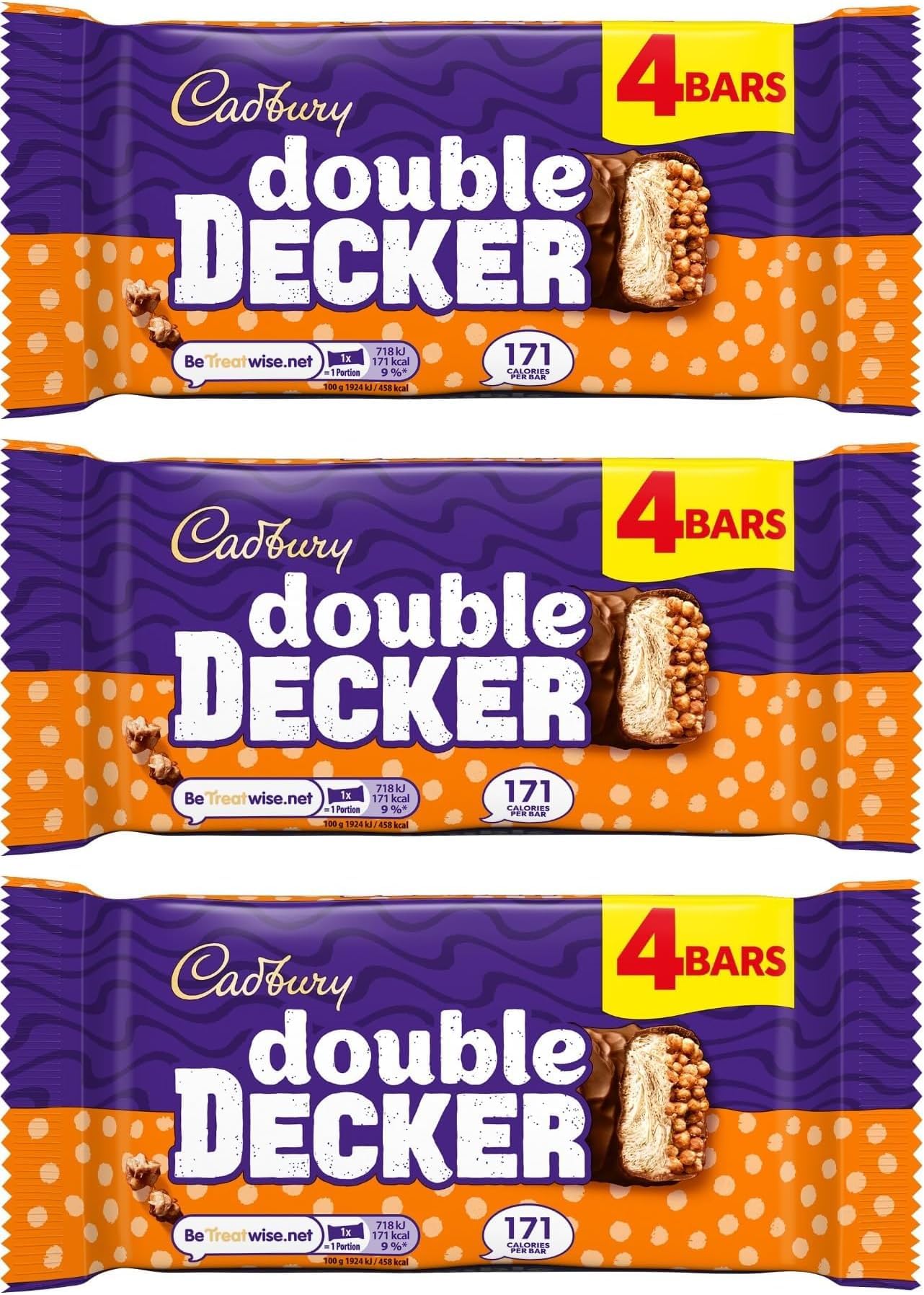 Cadbury Double Decker Chocolate Bar (Pack of 12)