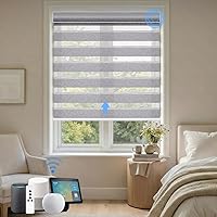 Vista 19 de Persianas motorizadas cebra con control remoto: Canisteo - Persianas automáticas para ventanas de interior funcionan con HomeKit, Alexa, persianas