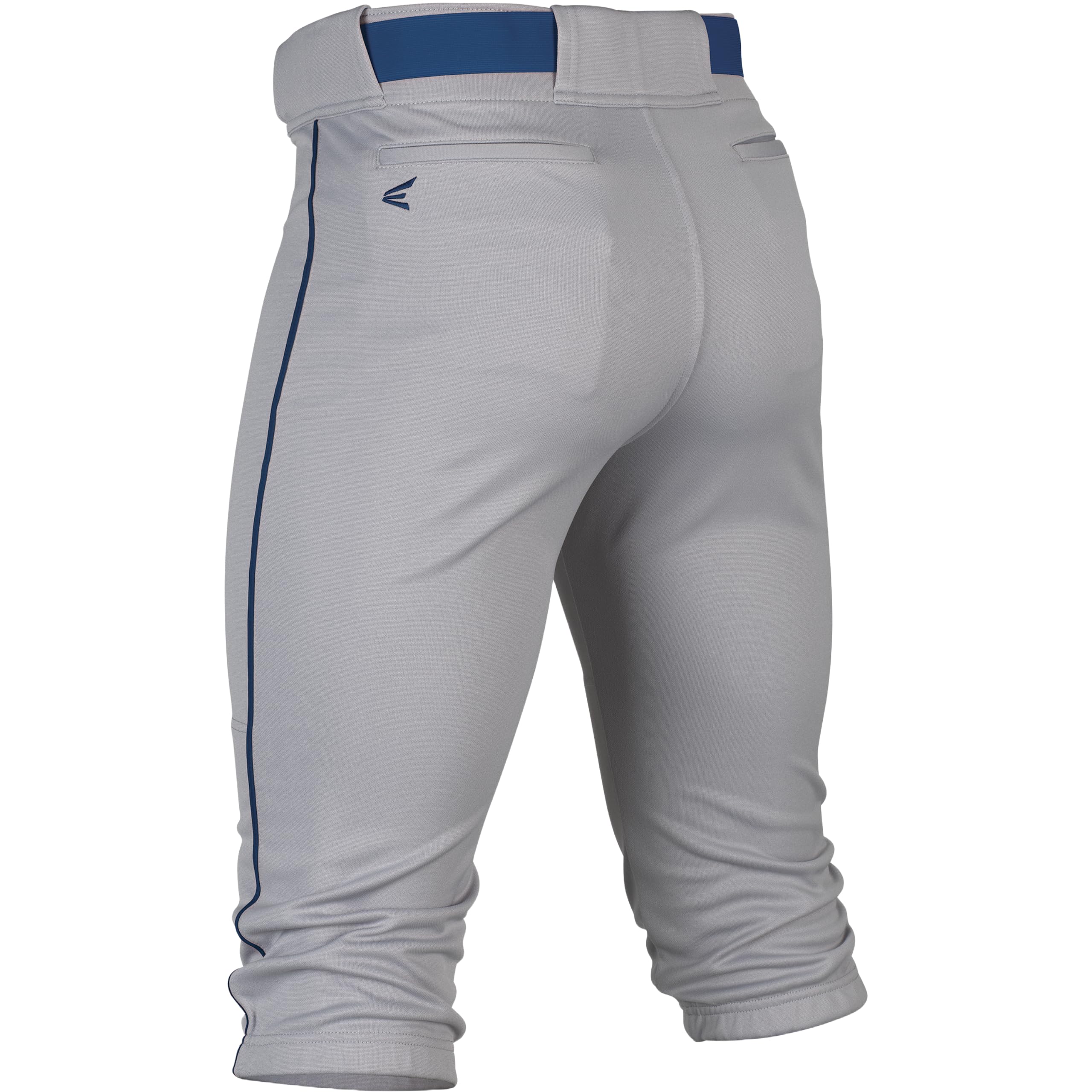 Easton Herren Rival+ Baseballhose, Höschen-Passform, Erwachsenengrößen, Paspeliert, Mehrere Farben Baseball-Hose, Grau/Marineblau, Large