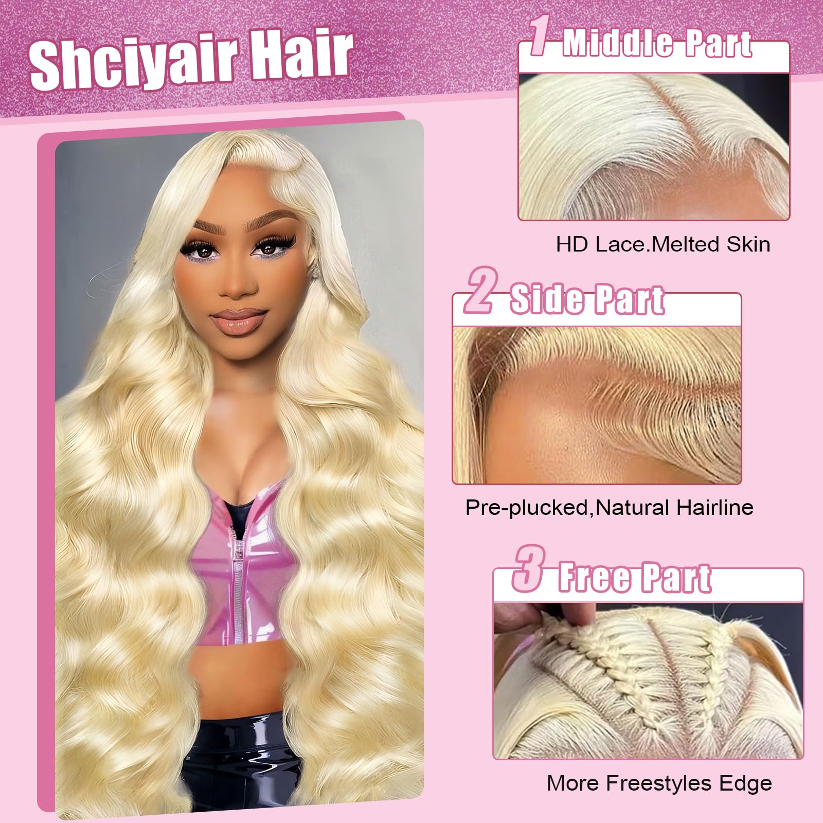 13x6 HD Lace Front Body Wave Human Hair Wig