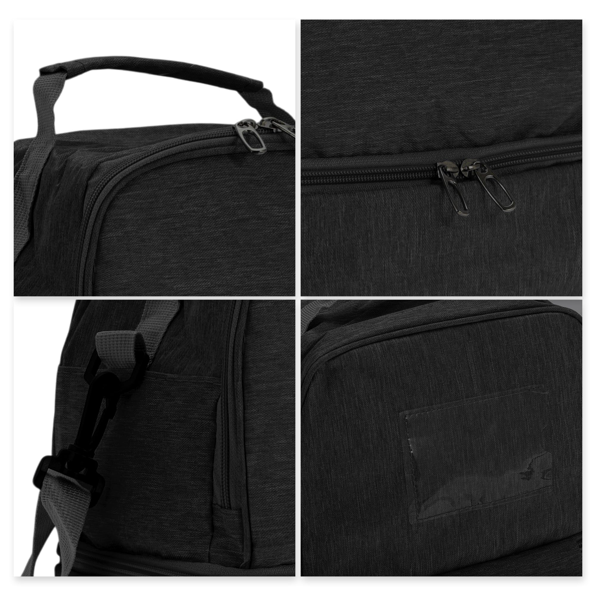 Mittagessen Tasche Schwarz 1 Stk Für Büro Isolierte Zwei Fächer