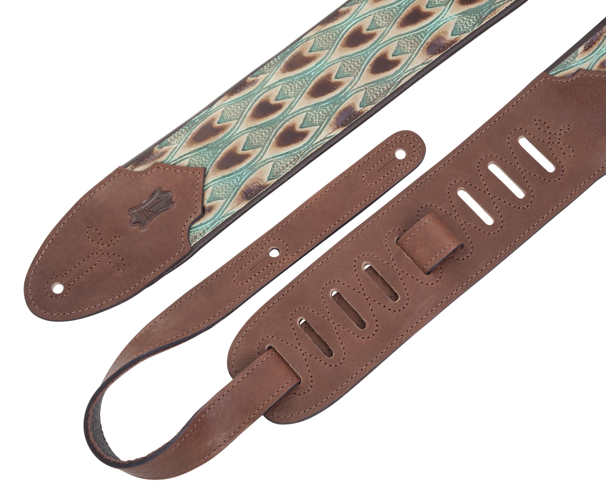 Levy's Leathers - Tracolla per chitarra in pelle, larghezza 7,6 cm, con imbottitura in schiuma e supporto in pelle