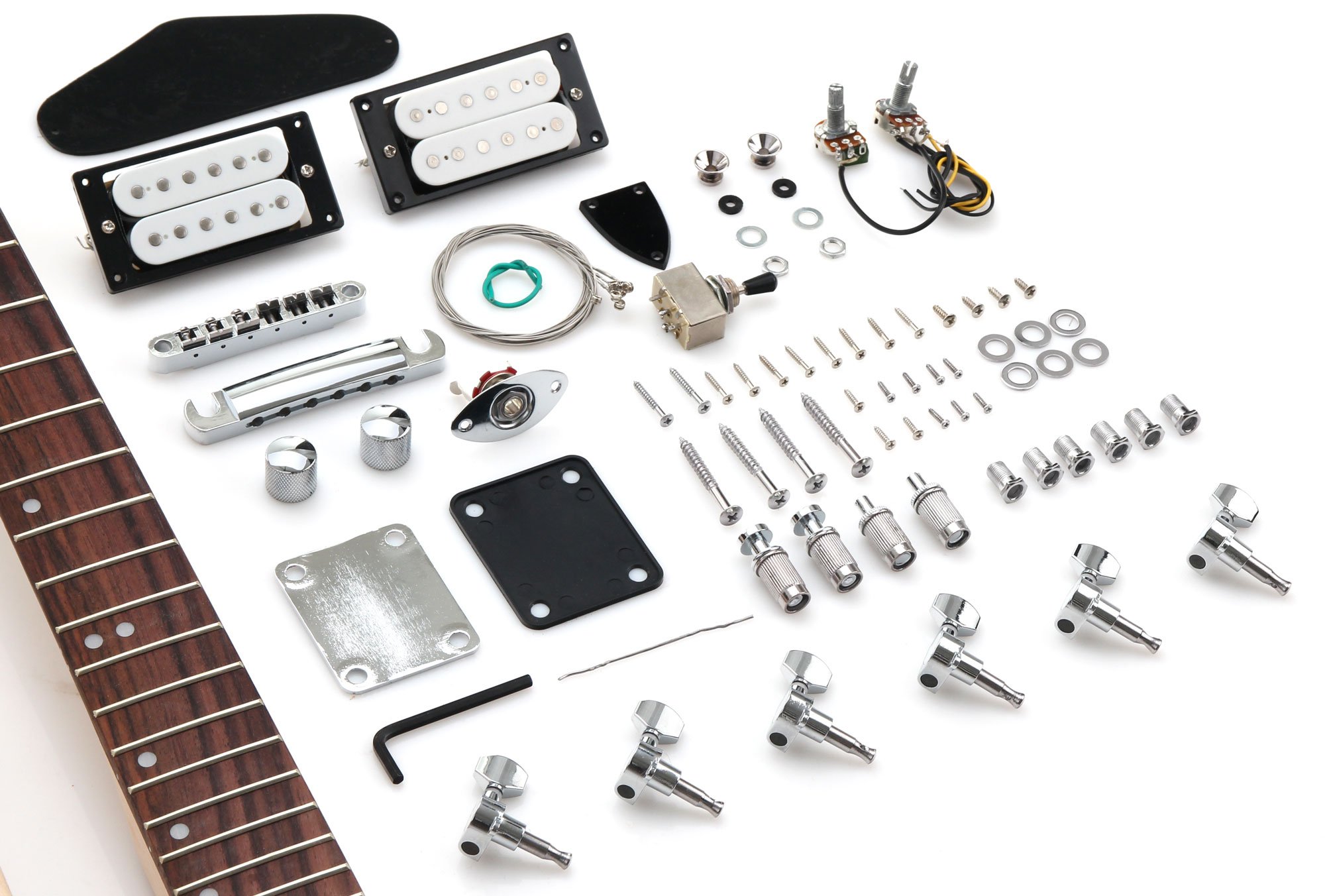 Kit Per Chitarra Elettrica Rocktile RR-Style, Corpo: mogano, Peso: 2 | "Do-it-yourself" kit per chitarra elettrica, Manico: mogano avvitato, Tastiera: palissandro, Scala: 25" (635 mm), 9 kg