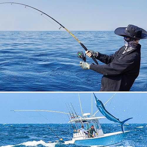 Miniatura 8 de Sougayilang Spinning Rod Combo - MH Action Fishing Pole with Bait Feeder Reel for Catfish, Salmon, Steelhead Freshwater Saltwater Fishing- 7'0"/7'6"