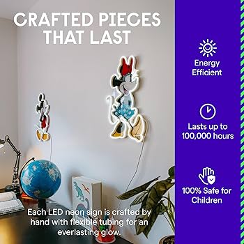 【廃盤品レア】ディズニー　ミニー　LED ライト　BIG 電飾　ネオンサイン Amazon.co.jp: Yellowpop ネオンサイン 壁装飾 ディズニー