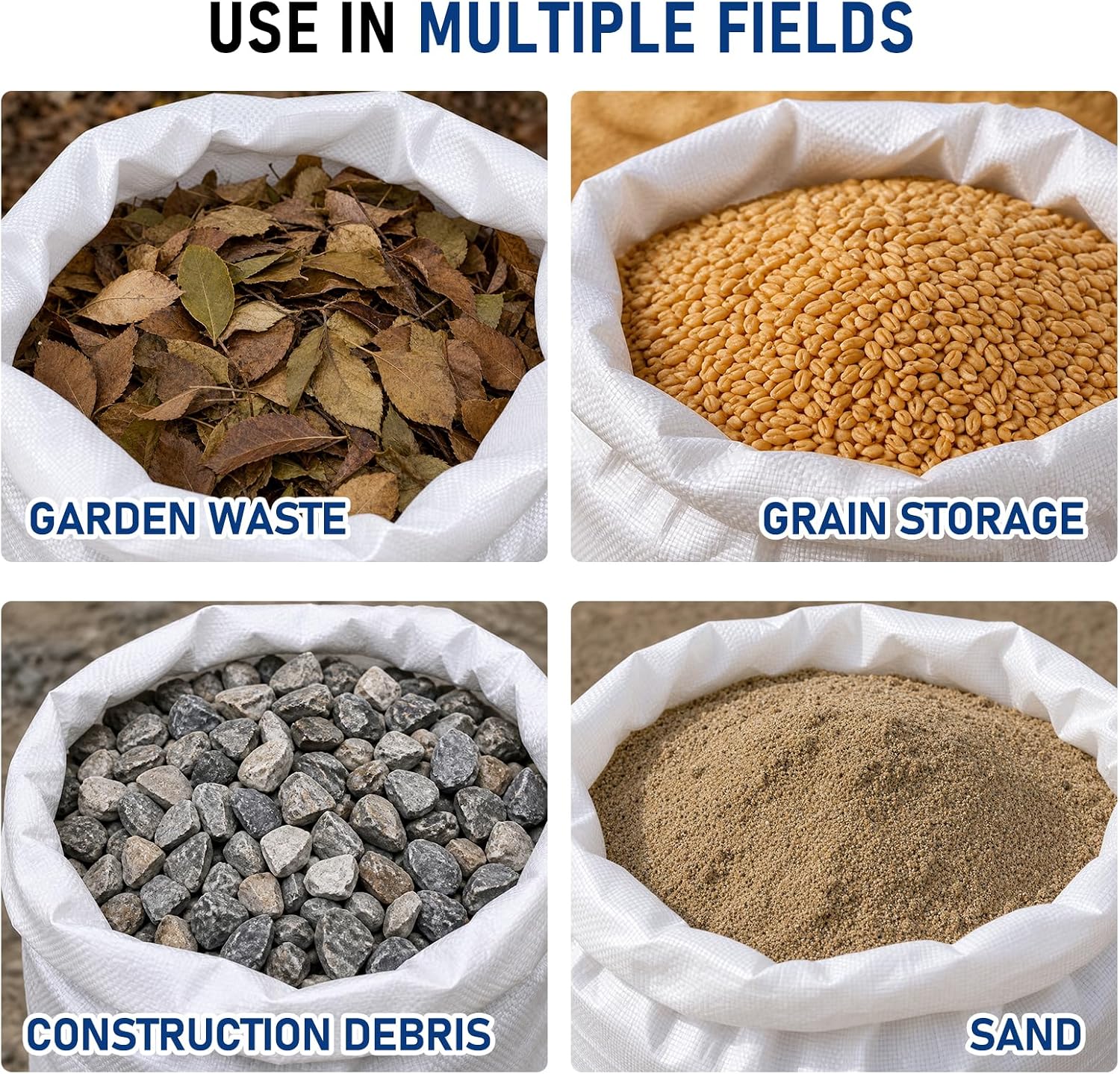 Sandbags, Heavy Duty 80g/m² PP Bags with Ties (20)