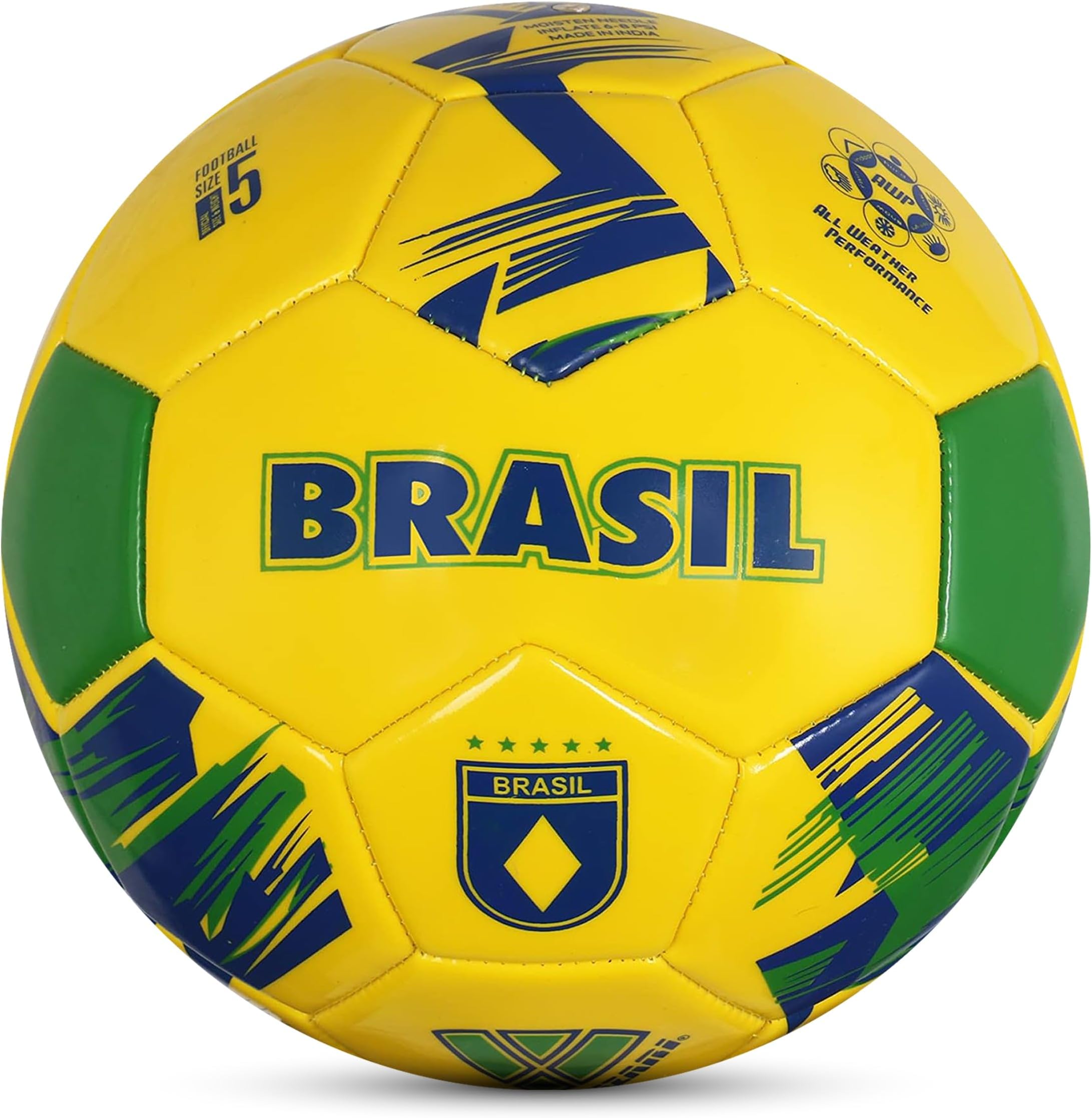 Vizari National Team Soccer Balls | Eight National Team Countryballs to Choose from (3, Brasil Yellow)
